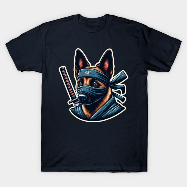 Belgian Malinois ninja T-Shirt by k9-tee